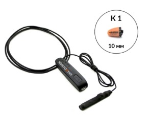 Bluetooth Basic с кнопкой-пищалкой и капсульным микронаушником K1 10 мм 1 Bluetooth Basic с кнопкой-пищалкой и капсульным микронаушником K1 10 мм 1