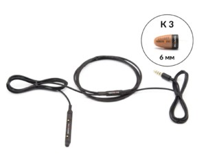 Connect с кнопкой-пищалкой и капсульным микронаушником K3 6 мм 1 Connect с кнопкой-пищалкой и капсульным микронаушником K3 6 мм 1