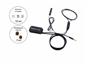 Гарнитура Connect Battery с выносным микрофоном, кнопкой-пищалкой и магнитными микронаушниками 2 мм 1